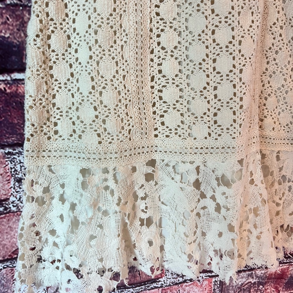 Free People Cream Crochet Mini Dress - Picture 3 of 6